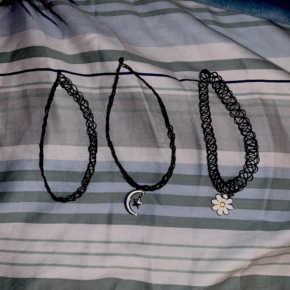 Flower & Sun and Moon Choker set